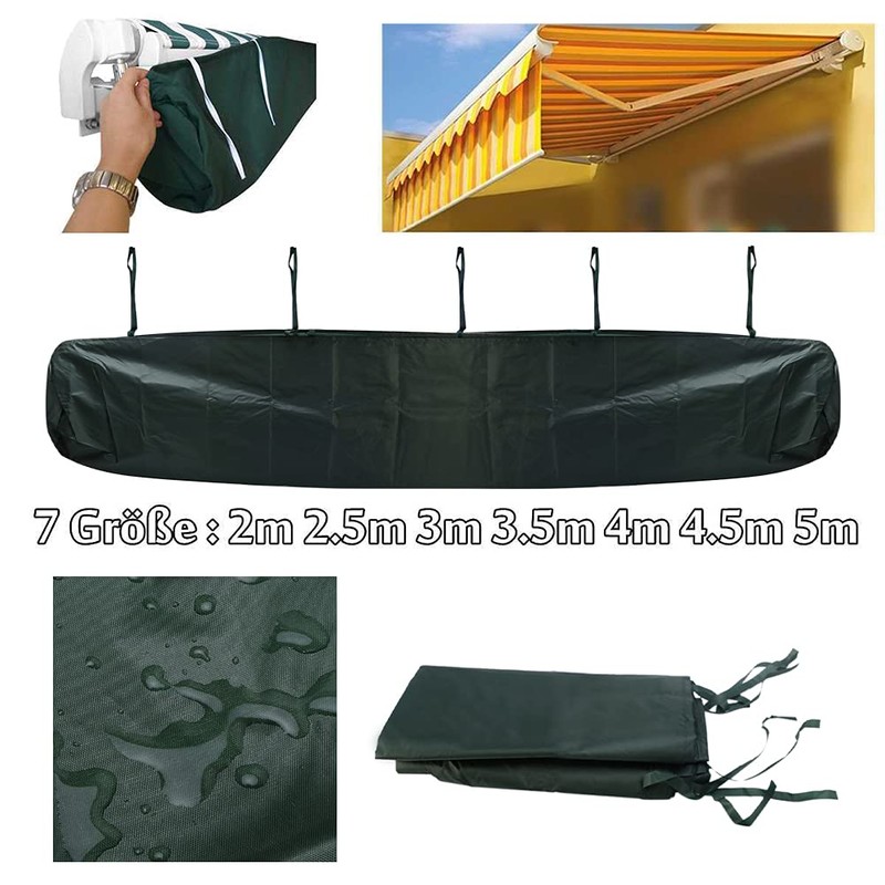 Kisbeibi Patio Awning Canopy Shelter Protective Waterproof Winter Storage Cover(size:4m)