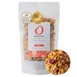 AMAGURA Whole Amazake Granola, 5.6 oz (160 g), No Sugar, No Additives, Low Calorie, Low Sugar Gluten-Free, Sugar Off, Sugar Cut, Sugar 0, Low GI Oatmeal, Fruits