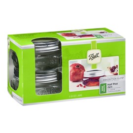 Ball Mason Wide Mouth Half Pint Jars - 8oz - 4 Jars Per Box