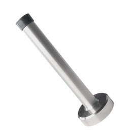 Long Door Stops, 8 Inch Stainless Steel Doorstop, Brushed Door Stopper, Anti-Collision Resistance with Rubber Absorber, Doors Holder Catch Wall Protector Silver (1 Pack)