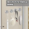 2 Pcs Metal Suction Cup Hooks, Bathroom Vacuum Suction Hooks