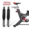 Outanaya 2Pcs Adjustable Exercise Bike Pedal Straps Footrest Straps for