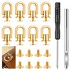 8 PCS D Rings for Bags, Gold Metal Bag Hardware