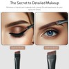 4 Pieces Black Fine Angled Eyeliner Brushes, Eye Liner brush,