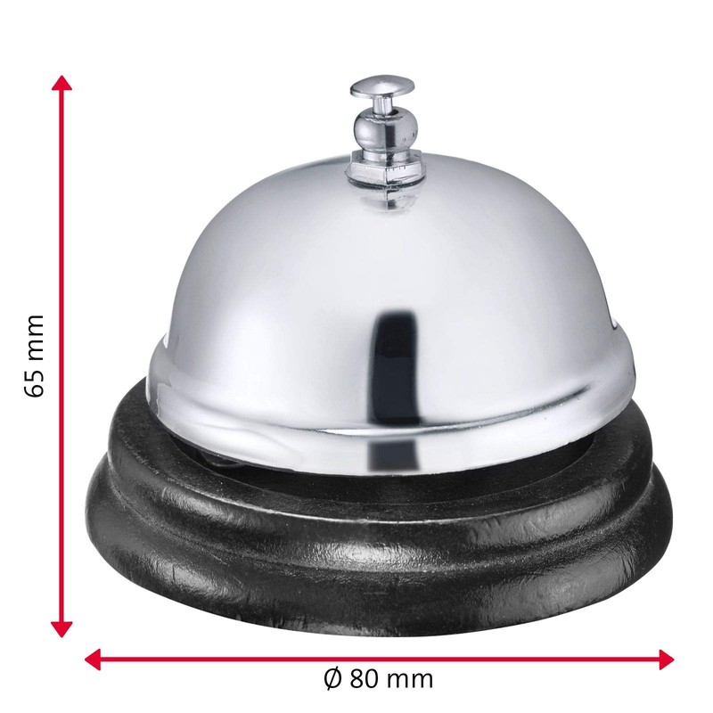 Westmark Table Bell / Reception Bell, Diameter 8 cm, Clear