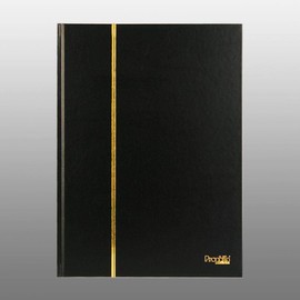 Prophila Collection 16 weiße Seiten A4 Briefmarken-Einsteckbuch schwarz