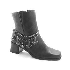 Roger Enterprises Boot Chain Jewelry with Multiple Dangle Crown Charms/Pendants