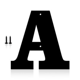 5 Inch Metal Modern House Numbers, House Address Letters and Numbers for Outside Signs - Metal Letters Door Numbers Signage Street Address Plaque for Garden Door Mailbox Decor (Letter A)