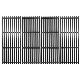 Hongso 18 1/4 x 28 3/4" Polished Porcelain Cast Iron Grill Grates for Charbroil Tru-Infrared 4 Burner Commercial T-47D 463241413, 463241414, 466241414, 466242414, 463247310, 463248208, G527-0014-W1