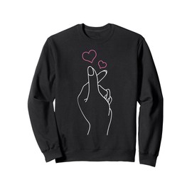K-Pop Hand Symbol Heart K-Drama Korean Pop Music Fan Gift Sweatshirt