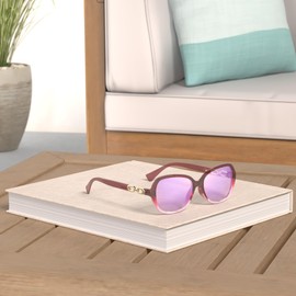 FEISEDY Vintage Square Polarized Sunglasses for Women UV400 Travel Driving Fashion Arcuate Sunglasses B2526