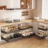 Seinloes 4 Pack Pull out Cabinet Organizer 21"Deep with Raising