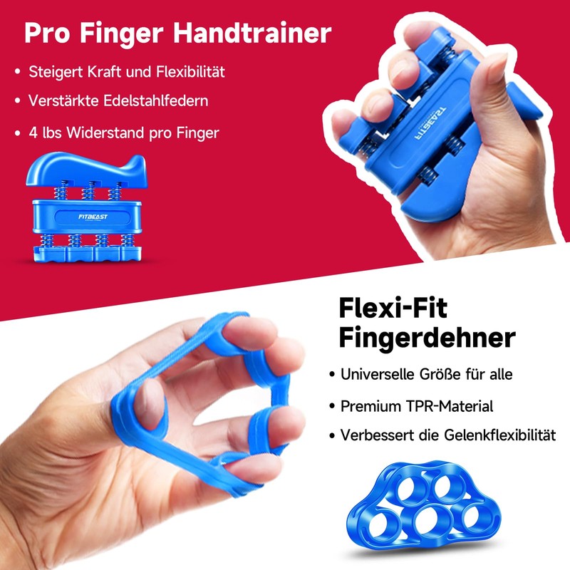 Hand Exerciser for Strengthening Forearm Grip Training Set - Pack