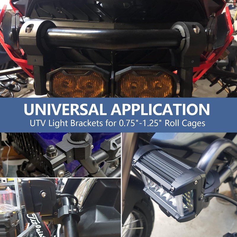 Chelhead Pack of 2 Motorcycle Additional Lights Holders for Roll