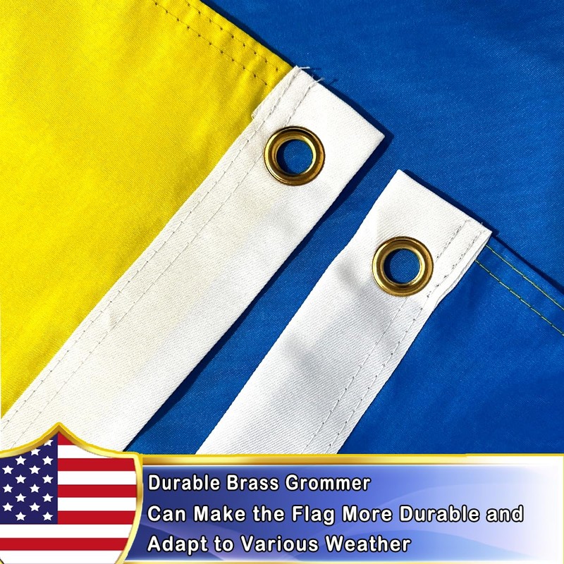VOLTA Double Sided Ukraine Flag with Coat of Arms 3x5ft,
