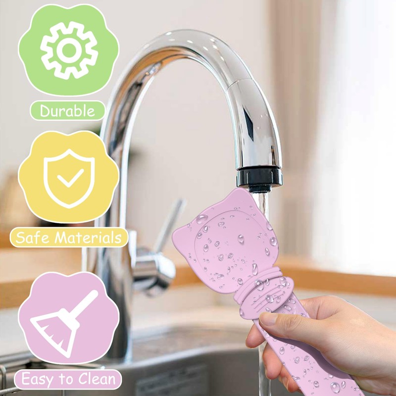 2Pcs Cat Strip Feeder Spoon, Cat Treat Spoon Squeeze for