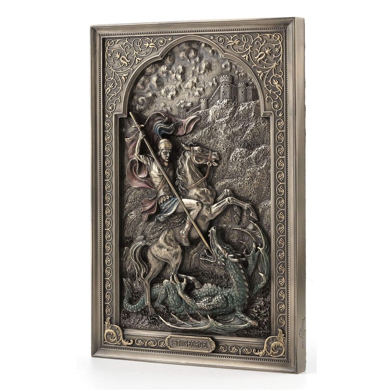 Veronese Design Saint George Dragon Slayer - Placa de pared