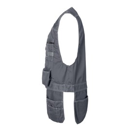 GSGGIG Men's Work Utility Tool Vest Ripstop Workwear with Multiple Pockets, Outdoor Fishing Vest for Men B208-Gray-L
