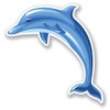 2 x 10cm/100mm Dolphin Window Cling Sticker Car Van Campervan