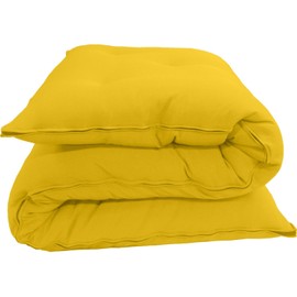 Danfuton Twin Floor Rolling Futon Mattress, Cotton Shikifuton Mat 3x39x80 Yellow