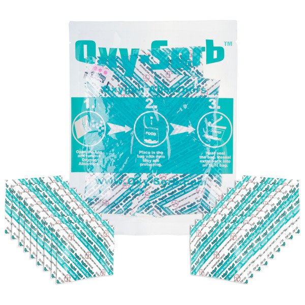 Oxy-Sorb 20-300cc Oxygen Absorbers for Long Term Food Storage 20pk-300cc, Blue