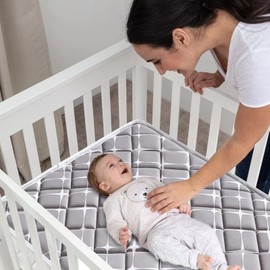 Tiankehan Premium Dual-Sided Baby Crib Mattress and Toddler Mattress - 52" x 27.6" x 5" - Breathable - Firm Soft - Fits Standard Cribs and Toddler Beds