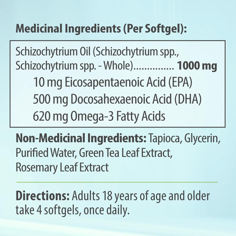 AquaOmega Ultimate Strength Plant-based Omega 3 High DHA Supplement, Omega