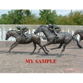 KENTUCKY THOROUGHBRED PARK BRONZE HORSE RACING JOCKEY SILK SADDLE CLOTH PHOTO #5