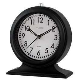LaCrosse 617-3014 Mantel Alarm Clock, Black