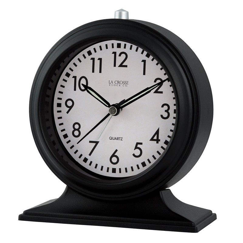 LaCrosse 617-3014 Mantel Alarm Clock, Black