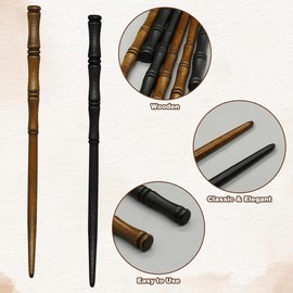 12 Pcs Vintage Wood Hair Sticks Bamboo Shape Hair Chopsticks, Japanese Chinese Hairpin Decorative Retro Hair Forks Pins Bun Holders, Decorative Hair Holder for Women Hair Accessories