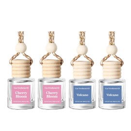 Hipoten Hanging Car Air Freshener Diffuser,Long Lasting Essential Oil Diffuser for Car–Transform Your Car into an Aromatic Oasis and Revitalize Your Drive(Cheery Bloom and Volcano)