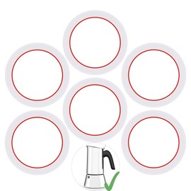 [UPGRADED] Sealing Gasket for Bialetti New Venus Induction 6 Cups (7.9Oz 235ML) Stovetop Espresso Maker - 6 PCS Silicone Seal Ring for Venus Kitty Musa Class Stainless Steel Stovetop Coffee Maker Pots