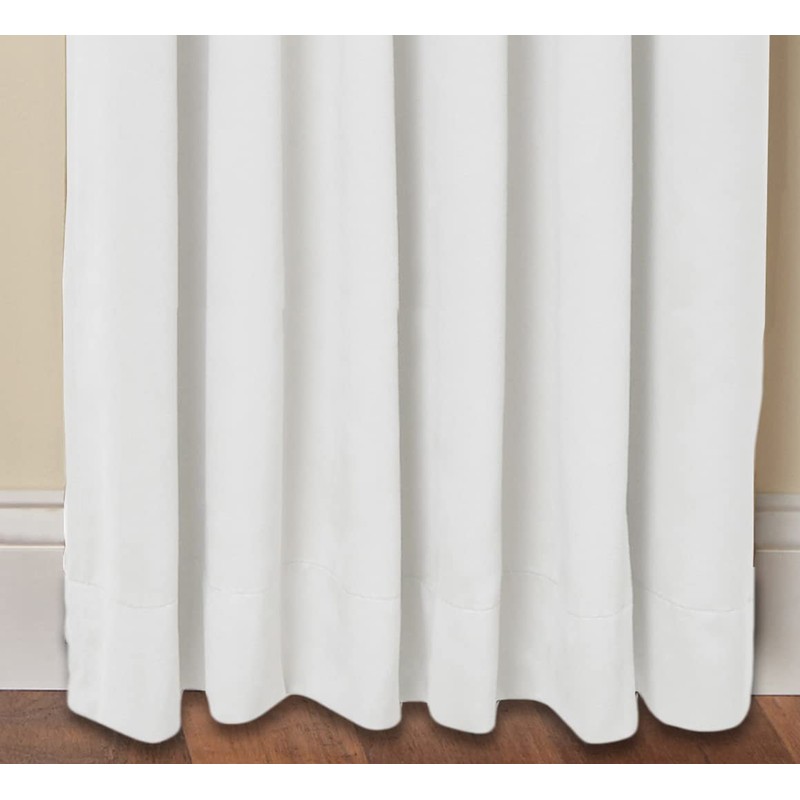 COTTON CRAFT White Curtain Window Panel Drapes - Set of