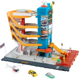 Matchbox Action Drivers Transportation Center Playset With Helicopter Boat Taxi
