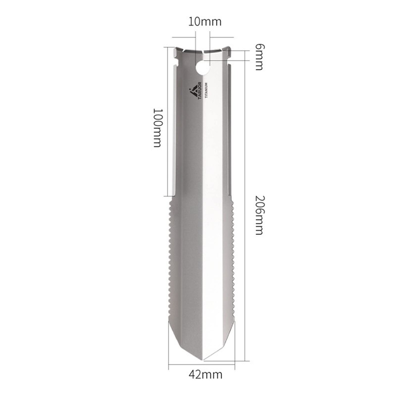 LANRU Titanium Garden Hand Serrated Shovel Outdoor Camping Hiking Backpacking