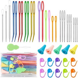 Knitting Needles Crochet Hooks Set (Set of 43) Hand Knitting Colorful Crochet Lace Needles Hand Sewing Needles Craft Knitting Color Hand Hearing Hooks Colorful Hand Sewing Needles Set Crochet Set Large Eye Needles Yarn Knitting Knitting Needles Lace Crochet Hand Sewing Needles Curved Head Needles Jumper Sewing Needles Container for Stitching Needles DIY Tools