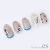 Mini Alphabet Nail Stickers, White & Black, Set of 2,