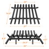 Jusgym Fireplace Grate 30 Inch with 8 Support Legs, Solid