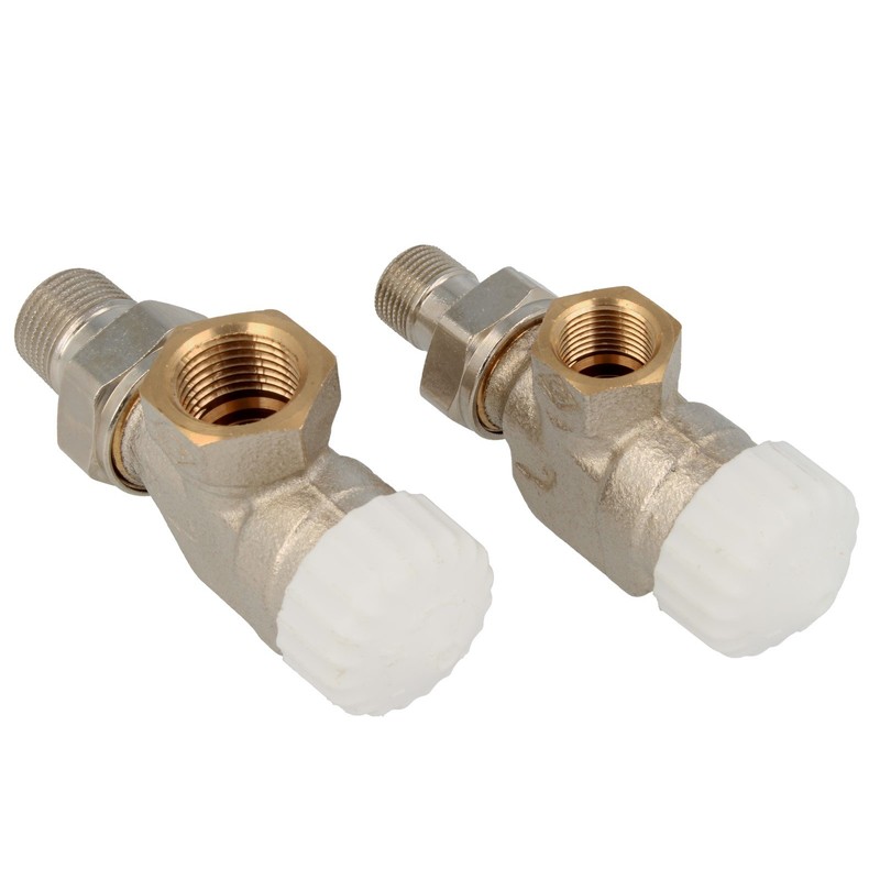 TA Heimeier thermostatic valve base V-exact IIAxial, red brass, nickel