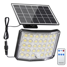 ONLYWIN Solar Lights Outdoor Bright Solar Dusk to Dawn Light with 3000 Capactiy Power Operated, IP65 Waterproof Remote Control Outdoor Light, 3 Working Modes for Garage, Porch, Patio, Shed, 1-Pack