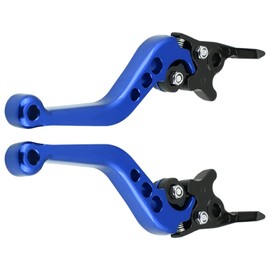 Bediffer Motorcycle Double Disc Brake Lever, 1 Pair CNC Aluminum Motorcycle Alloy Brake Lever Clutch Universal(Blue), Seats and Accessories,Pedal,pedals and accessories