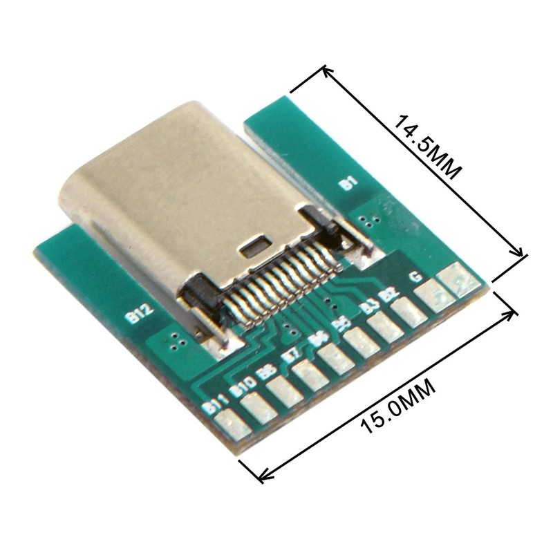 chenyang USB C DIY Connector USB 3.1 Type C 24Pin