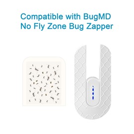 24 Pack Refill Pads for Bug Md No Fly Zone Bug Zapper, Sticky Replacement Pads for Bugmd Plug in Fly Trap Indoor Bug Catcher