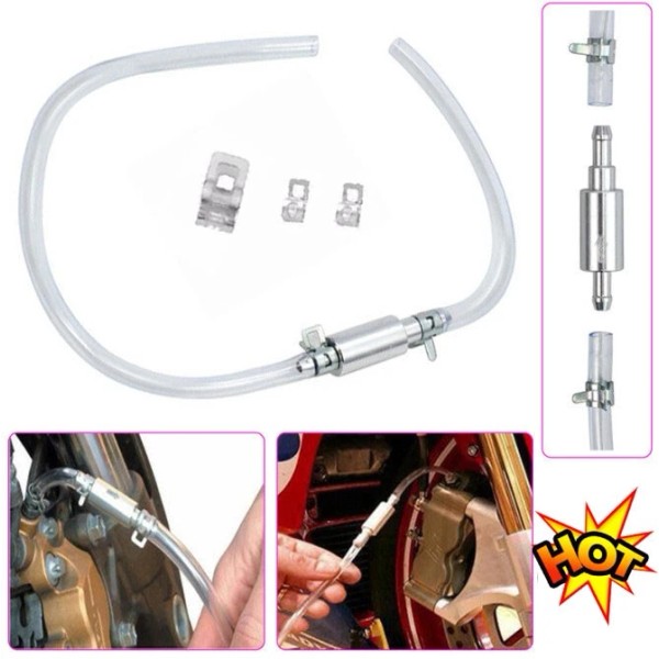 Universal Car Motorcycle Clutch Brake Bleeder Hose One Way Valve