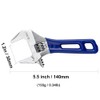 1 Piece Wide Opening Adjustable Wrench 5 inch with Short