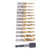 13Pcs/Set Combination Drill Tap High Speed Steel Titanium Plated Hex
