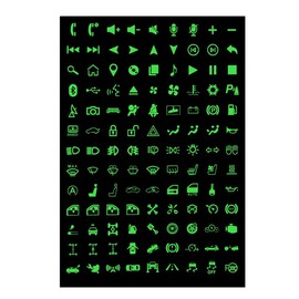 Multifunctional Button Sticker, Car Button Luminous Sticker, Waterproof Car Light Sticker, Switch Relay Decoration, Rocker Switch, Label Circuit Board Decals