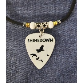 Handmade Shinedown Aluminum Guitar Pick Necklace