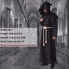 BLESSUME Monk Costume Medieval Robe Priest Hooded Renaissance Friar Cowl